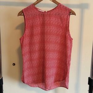 Equipment Femme Red White Floral Top